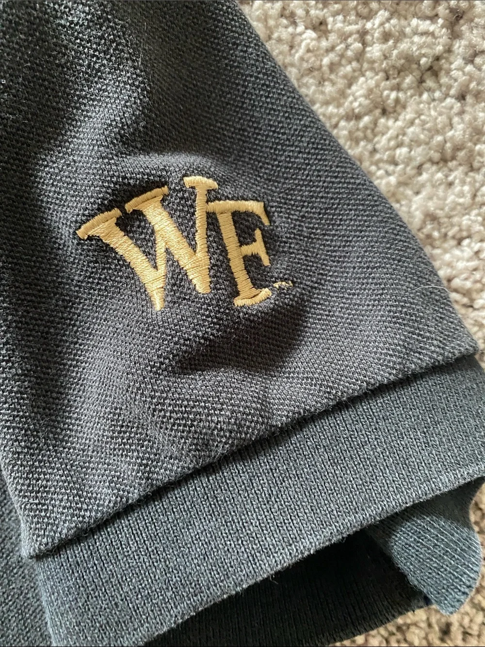Ralph Lauren Black Polo with Gold Pony Embroidery